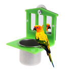 Moultrie Feeder Bird Parrot Stainless Steel Cup Food Bowl Mirror Fixable Cage