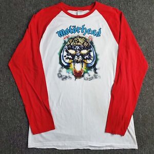 Motorhead Mens Raglan Band T Shirt Over Kill White/Red Sz Large Port & Company