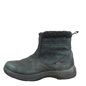 LL BEAN Bethel Womens Black Suede Zip Insulated Waterproof Winter Boot Size 8 M