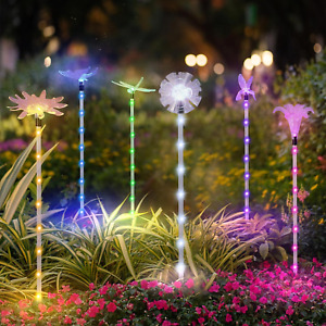 Christmas Decorative Solar Lights for outside Garden, 8 Modes Butterfly Garden D