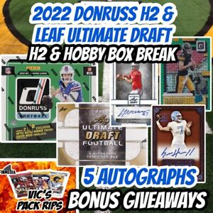CHICAGO BEARS ~Team Break~ 2022 Donruss H2 & Leaf Ultimate Draft Hobby Box