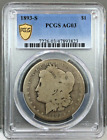1893-S U.S. $1 Morgan Silver Dollar PCGS AG3 ~ KEY DATE