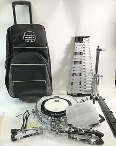 MAPEX SNARE DRUM/BELL PERCUSSION KIT WITH ROLLING BAG LOT 2.