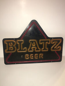 Blatz Beer Vintage Sign Pseudo Neon Light Plastic Front
