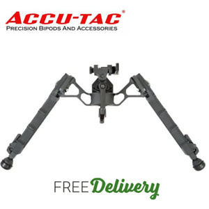 Accu-Tac F-Class (FC5) Gen2 Quick Detach T6 Aluminum Bipod, Black, Cants & Pans