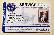 Custom ID Card / Badge for Service Dog, Working Dog, Assistance Animal ID tag 8
