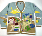 Handknits Storybook Knits Beach Cardigan Sweater Sun Ocean Sand Castle Sea Shell