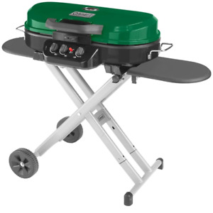 Coleman RoadTrip 285 Portable Stand-Up Propane Gas Grill Green 20,000 BTUs