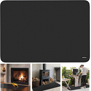 60 × 42 Inch Fireproof Hearth Rug for Fireplace, Fire Resistant Pit Hearth Pad f