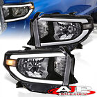 Black OE Style LED DRL Headlight Lamps Assembly Pair For 2014-2021 Toyota Tundra (For: 2015 Toyota Tundra)
