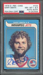 New Listing1979 OPC HOCKEY GARY SMITH #103 PSA/DNA 8.5 NM-MT+ SIGNED BEAUTIFUL CARD!