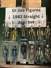 GI JOE Lot of 12 1982 Straight Arm Figures Snake Eyes & More + 6 File Cards