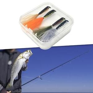 4x Fishing Lures Outdoor Fishing Lures with Hooks for Perch Salmon Crappie