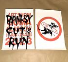 🐀 Banksy Cut & Run Poster Set Glasgow Exhibition GoMA Official Print Graffiti