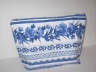 New ListingMakeup Bag/Zippered Pouch - Handmade - Blue/White Floral