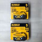 Dewalt 2 Pack DCB205 20 volt Lithium 5.0 amp battery New in Package US stock