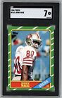 1986 Topps #161 Jerry Rice Rookie RC SGC 7 NM - 49ers