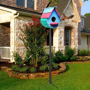 Bird Feeder Pole 109 Inch Heavy Duty Bird House Pole for Outdoors with 5 Prongs
