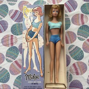 New ListingVTG Barbie’s Best Friend Midge/Pedestal, Box, & Original Clothing No. 860 (Q)