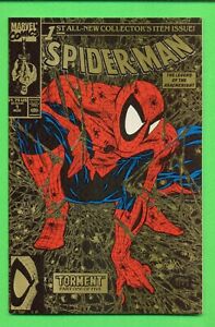 SPIDERMAN #1 Collector's Item Aug 1990 GOLD VARIANT HIGH GRADE 23-2374