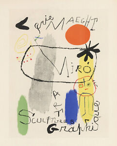 Joan Miro lithograph poster (printed by Mourlot) 12155c