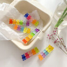 New Candy-colored Jelly Bear Shape Resin Hair Clips Girls Cartoon Animal Hairpin