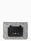 kate spade meow cat large zip pouch Phone Clutch Wallet ~NWT~