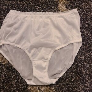 Just My Size Nylon Brief Panties 100% nylon size 10 White