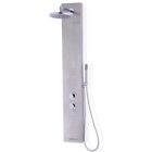 55 in Brushed Stainless Steel Shower Panel / Hand Shower Rainfall Massage Spray