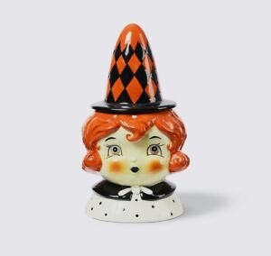 Johanna Parker Carnival Cottage Witch Candy Jar~ Red Hair