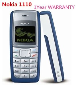 Original Nokia 1110 1110i GSM 2G Unlocked HOT SALE GSM900/1800 +1Year WARRANTY