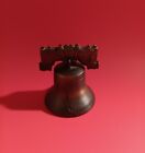 VINTAGE BRONZE MINIATURE LIBERTY BELL - EXCELLENT CONDITION-FREE SHIPPING