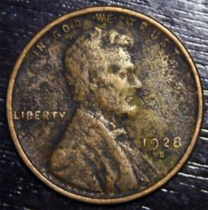 1928 S Lincoln Wheat Penny