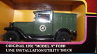 1931 Model A Ford Line Installation Utility Truck - 1/25 scale