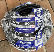 Southwire NM Wires 50 ft. 6/2 Stranded Romex SIMpull Black Color-Coded Jacket