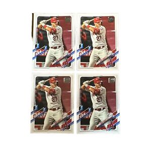 ⚡️⚾️🧢 (4) MIKE TROUT 2021 TOPPS #27 LOT LOS ANGELES ANGELS 💥💥💥