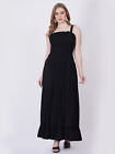 Women's Tube Top Fit & Flare Solid Layered Sleeveless long Length Party Dress