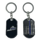 HH-003 Virginia Thin Blue Line Challenge Coin Dog Tag Keychain Police Law Enforc