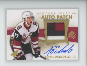 ANTHONY DEANGELO AUTO JERSEY LOGO PATCH RC /100 2016-17 SP AUTHENTC FUTURE WATCH