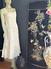 Feminine Antique Victorian White Lacy Camisole Full Cami Slip Cotton Dress