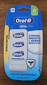 Oral-B Glide Pro Health Dental Floss 3 Count Pack of 50m 54.6 YD Shred Resistant