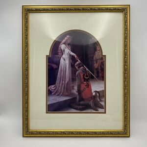 “The Accolade” Edmund Blair Leighton Framed Print Arch Matting