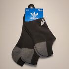 Adidas New Men's Socks Cushioned Athletic 3-Pack No Show Black Shoe Size 6-12