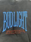 Vintage Bud Light Beer Embroidered Black Crewneck Sweatshirt (XL)