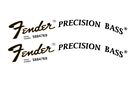 Fender Precision Bass Guitar Decal Foil Waterslide logo headstock 1