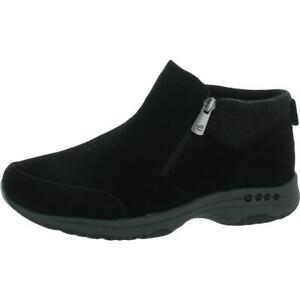 Easy Spirit Womens Tshuffle Black Suede Shooties Shoes 10 Medium (B,M)  8350