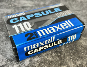 Vtg 2-Pack Maxell Capsule 110 Blank Cassette Tapes, Normal Bias - NEW Sealed