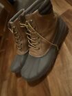 Sperry Mens STS12126 Boot Tan/Navy Waterproof Duck Boot Size 12 M