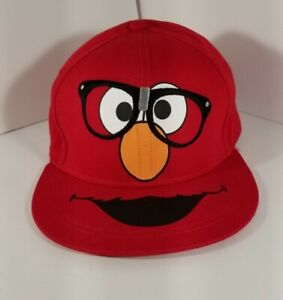 Elmo Sesame Street Red Hat Cap One Size  A-Flex Flexible Fitted