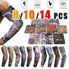 6~10X Men Women Tattoo Cooling Arm Sleeves Cycling Basketball UV Sun Protection